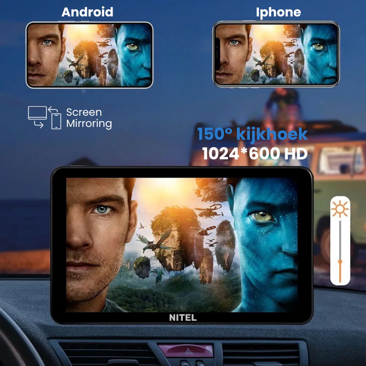 Nitel Carplay Scherm 7-Inch