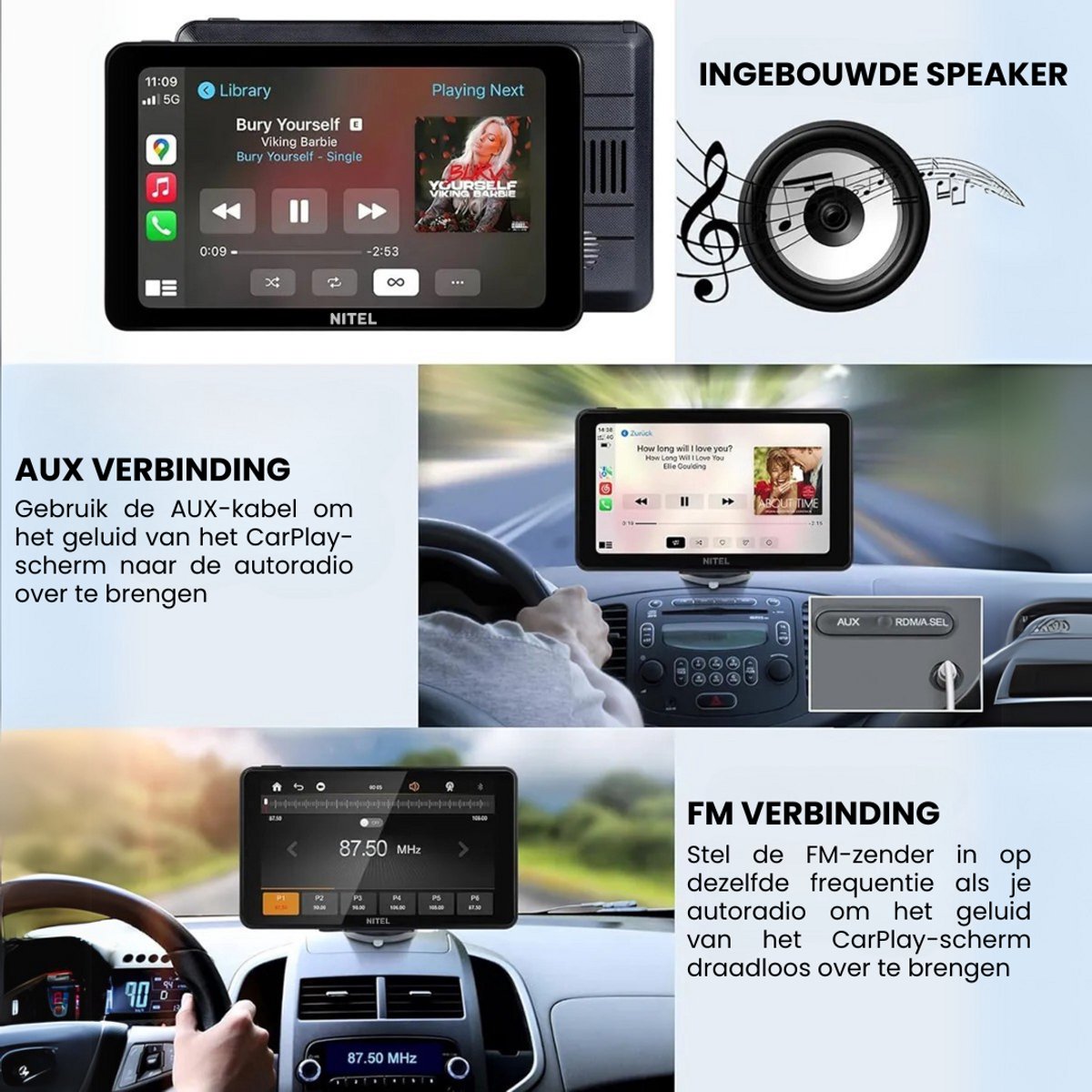 Nitel Carplay Scherm 7-Inch